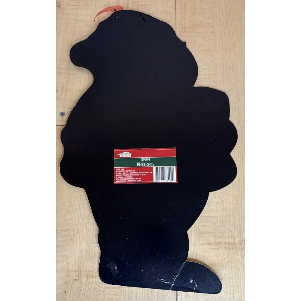 Christmas Santa Hanging Sign Decor Greenbrier 17.5